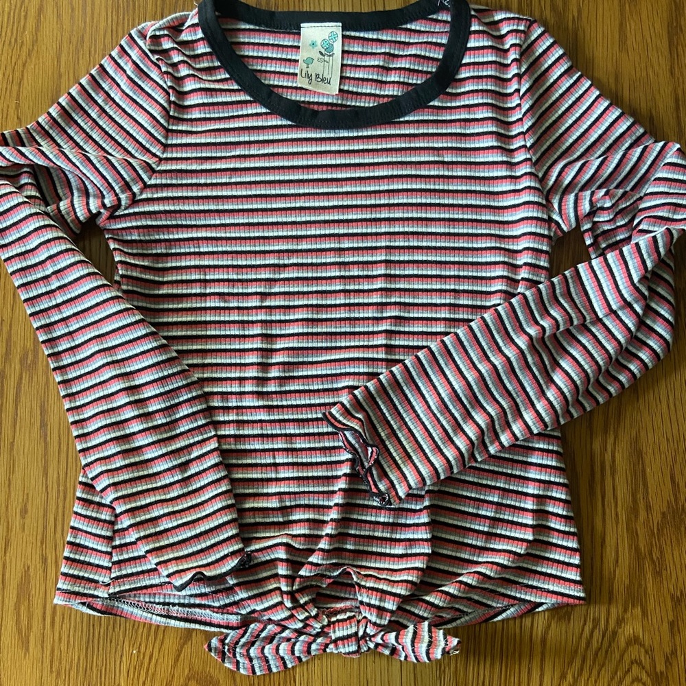 Lily Bleu Girls Size 14 Striped Top